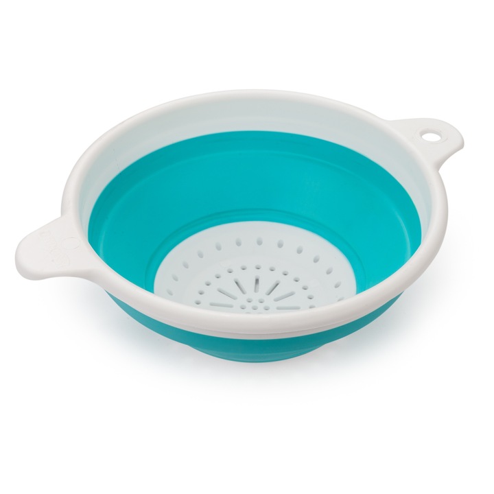 Компактна мини цедка Yordlife, тюркоазена, сгъваема, устойчива на високи температури