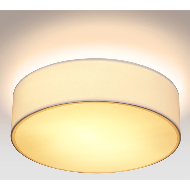 Plafoniera Monzana, 2 becuri, Alb, Ø38cm