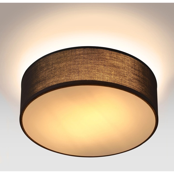 Plafonieră Monzana, 30x12.5cm, E27, Negru