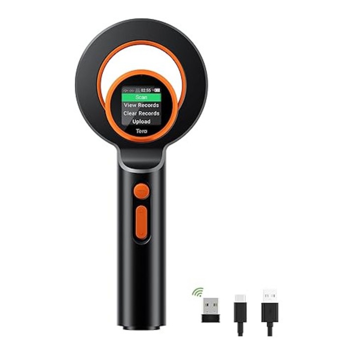 Cititor cipuri animale portabil, conexiune 3 in 1, suporta tehnologie ID64 FRID, EMID si FDX-B, ISO11784/85, ecran 1,44 inch, reincarcabil cu acumulator 1800 mAh, viteza de detectie mare, scanner RFID pentru caini, pisici si crotalii ureche