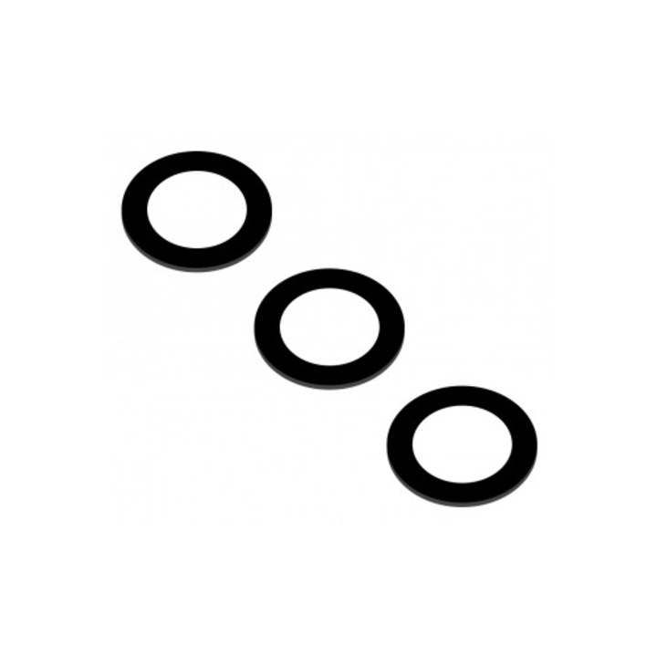 Geam camera spate compatibil cu Samsung Galaxy S22 Plus 5G, Wide/UltraWide/Depth, sticla, Negru