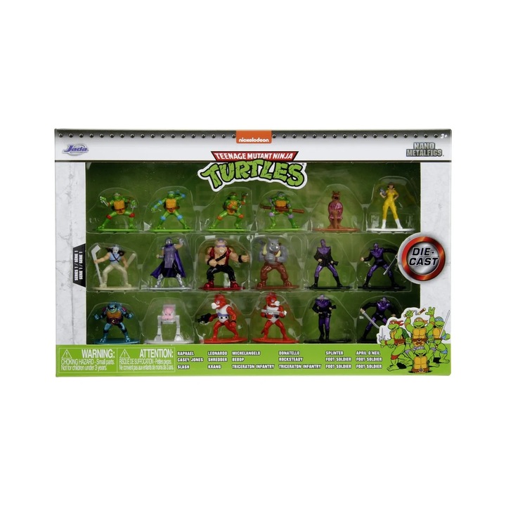 Нанометални фигурки на Костенурките нинджа - 18 фигурки 4 см, нефрит