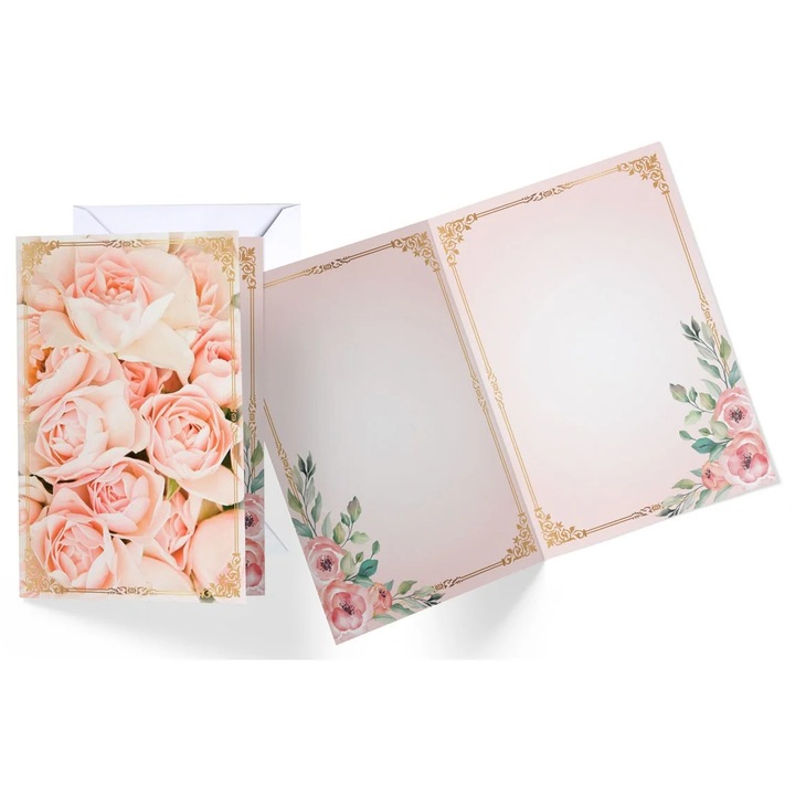 Felicitare pentru femei, Passion Cards, flori, fara text, B6, cu envelopa