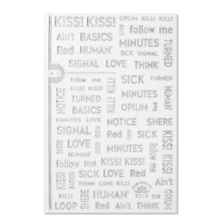 Татуировка за нокти R210 сребърна