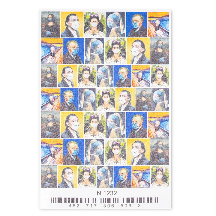 Tatuaj unghii Cupio, multicolor, set