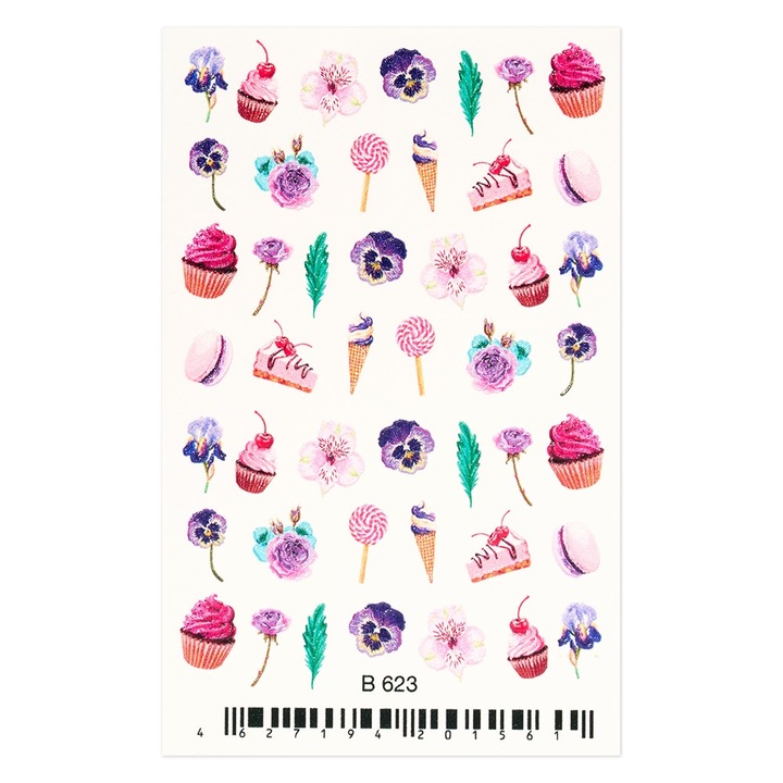 Tatuaj unghii Cupio, multicolor, set