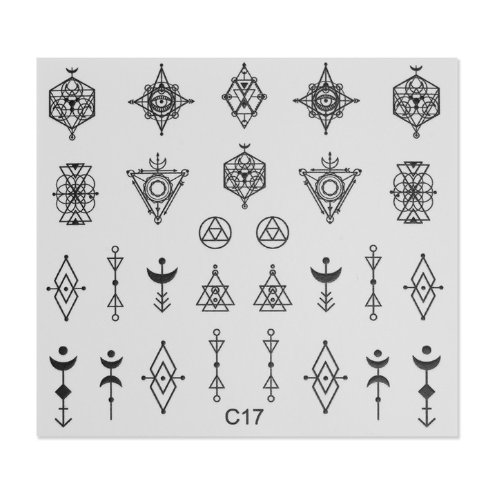 Tatuaj unghii Cupio, set, multicolor