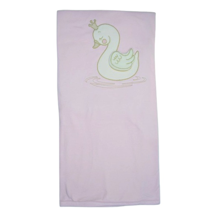 Двуслойно памучно одеяло, 85 x 80 см, за деца, Mini Junior PT0805LR, Розово