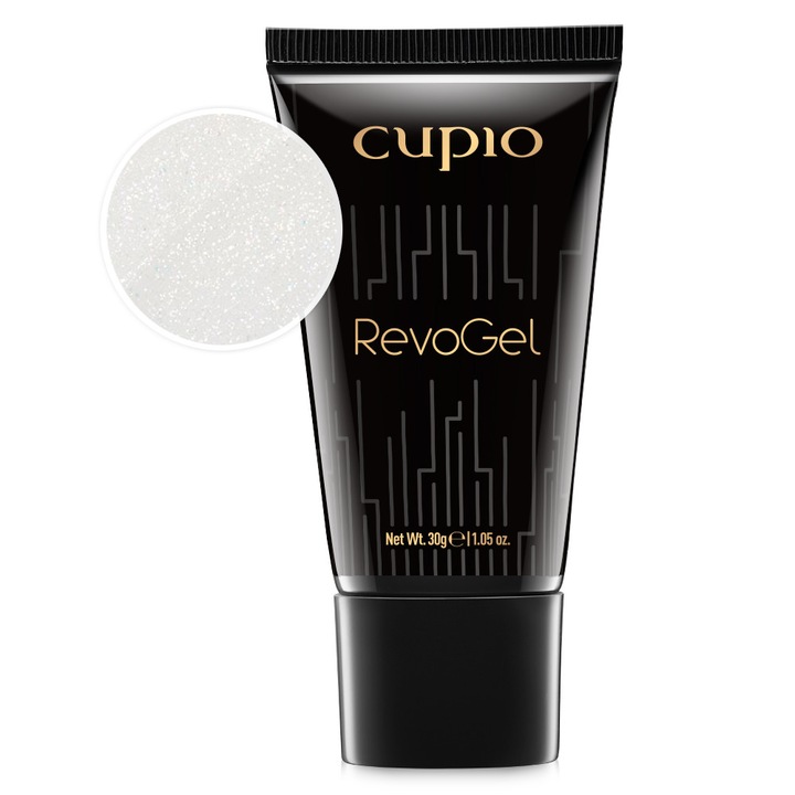 Gel UV Cupio RevoGel Fairy White 30g, alb, hybrid, rezistent