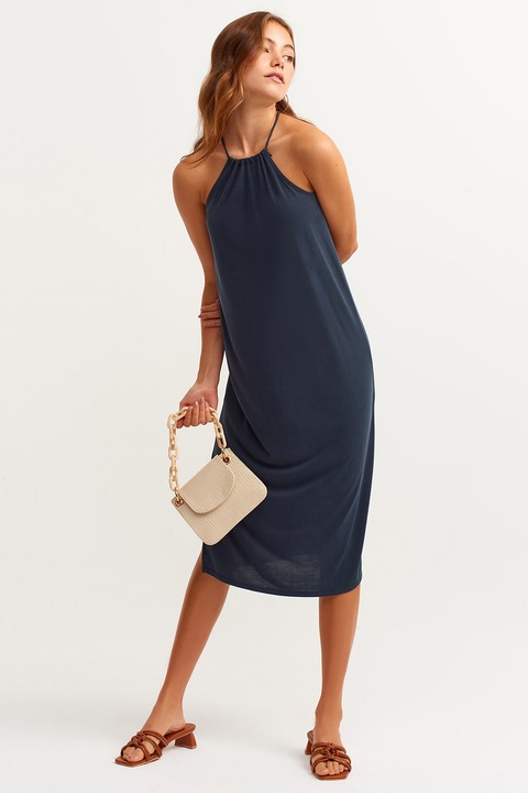 OXXO, Rochie midi dreapta, Bleumarin