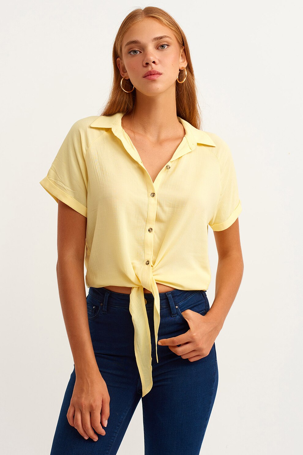 OXXO, Camasa uni cu maneci raglan, Galben pai, XS