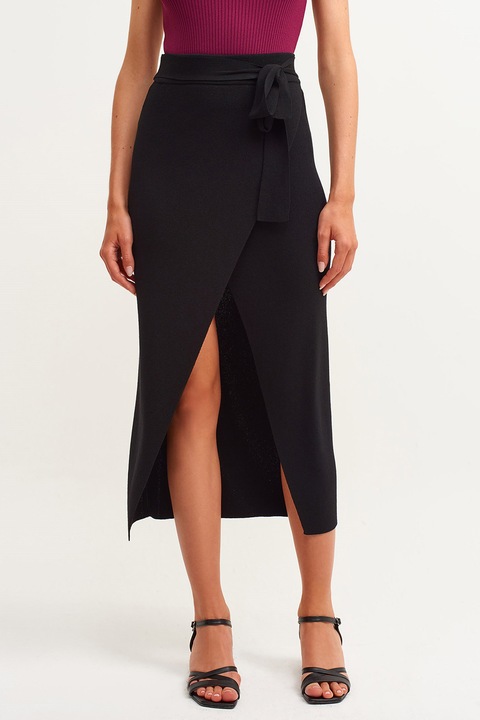 OXXO, Fusta midi petrecuta, Negru, M