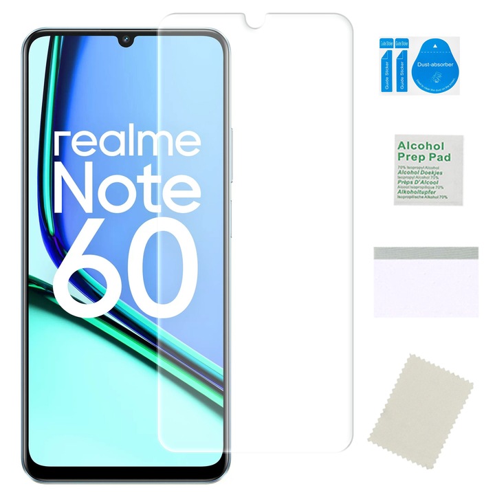 Folie hidrogel pentru protectia ecranului REALME NOTE 60, MARTECH, foarte subtire, transparenta, set complet