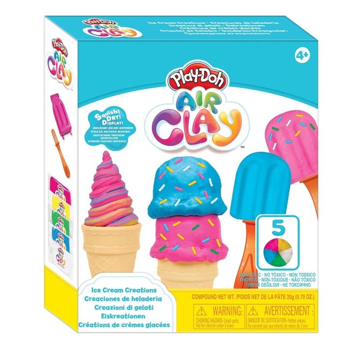 Set pasta Play-Doh, 5 culori, 4+ ani, 20g fiecare