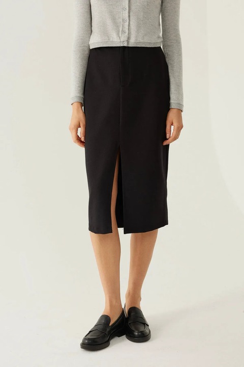 Дамска пола HiCCUP, полиестер/еластан, черна