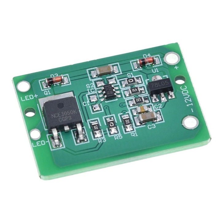 Senzor comutator capacitiv tactil TTP223 cu iesire 3A si LED status