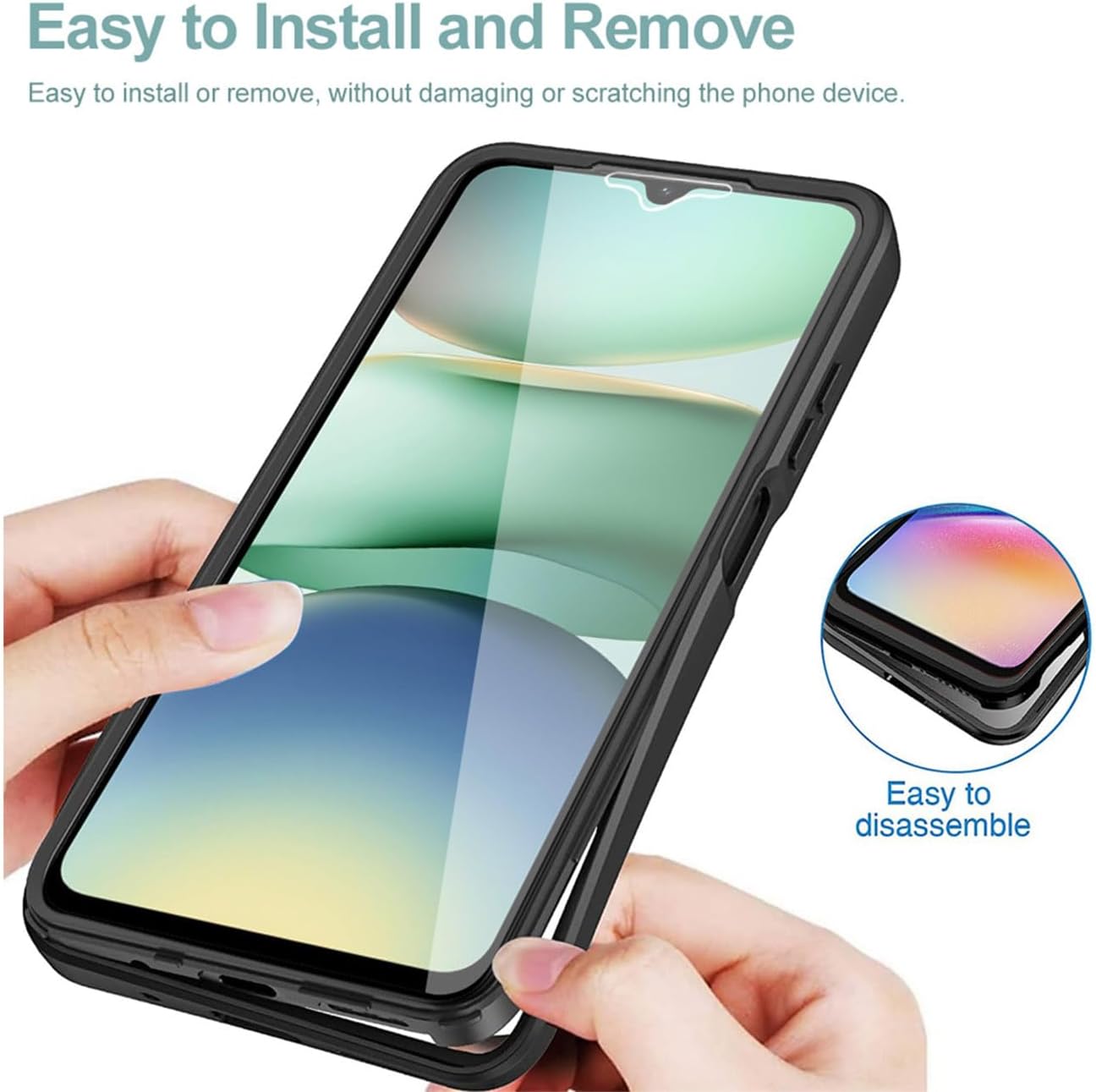 Pachet 360: Husa cu folie integrata pentru Xiaomi Redmi A5 4G Cover360 fata / spate - albastru