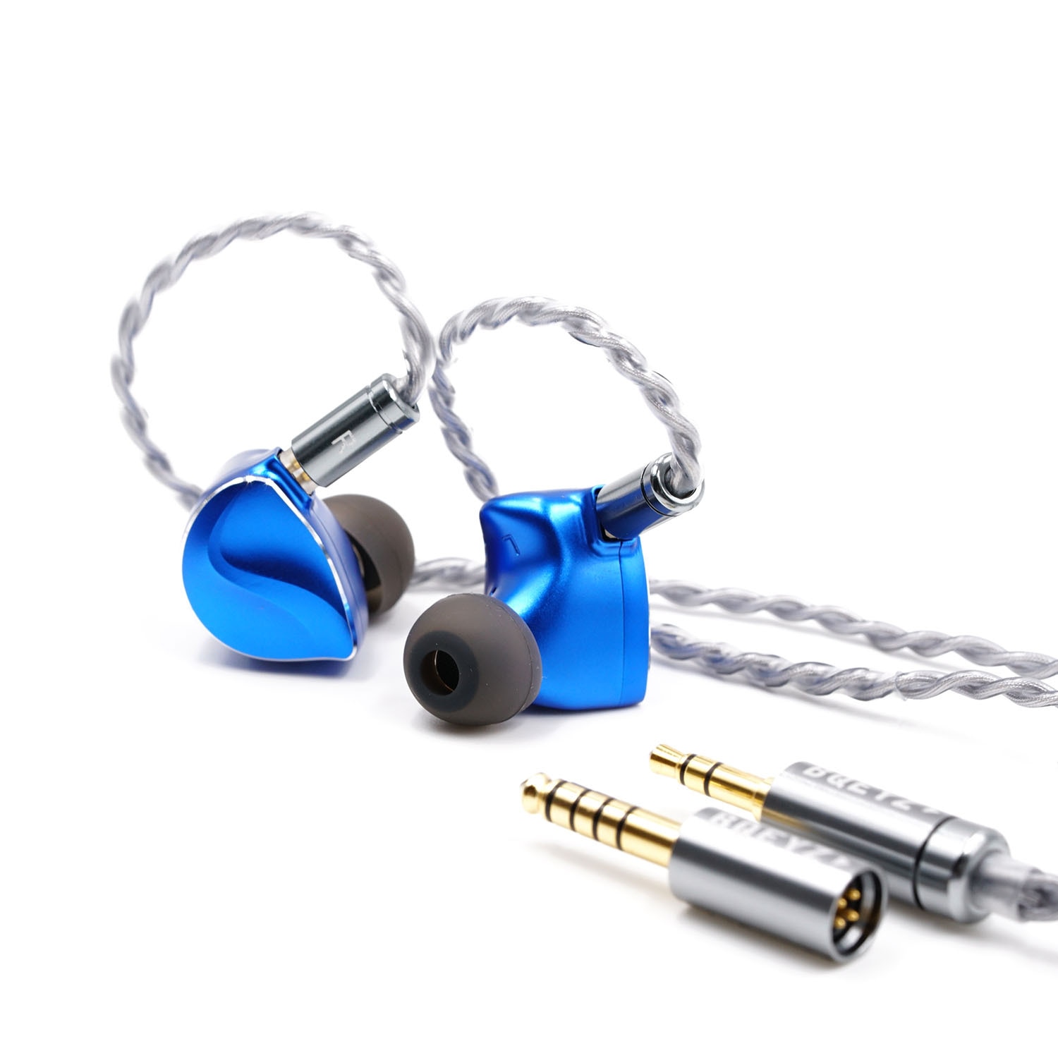 BQEYZ Casti In-Ear Winter Ultra, 1DD+1BC, Albastru, Difuzor dinamic hibrid cu monitor intraauricular cu conductie osoasa PZT Cablu Detasabil 3.5mm