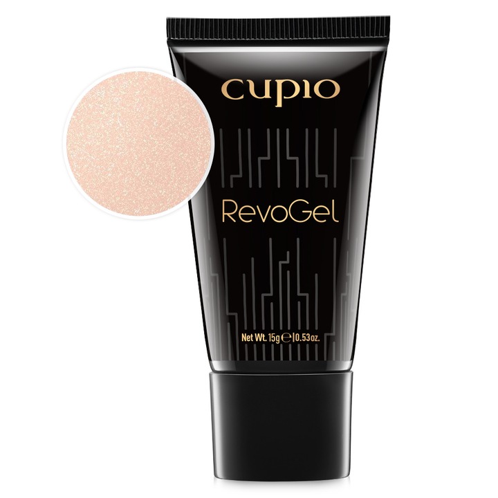 Cupio RevoGel UV гел 15g, Натурален, с брокатени частици