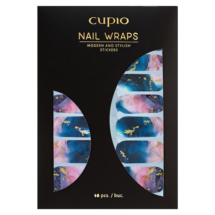 Sticker pentru unghii Cupio, set 16 abtibilduri, multicolor