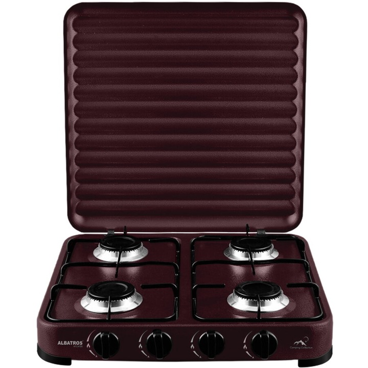Albatros APG41BR főzőlap, 4 égős, barna, standard, mechanikus, fém