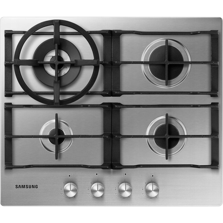 Plită electrica pe gaz Samsung, inox, mecanic, argintiu