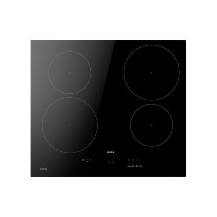 Plita Amica DI 6410 PPB, 59.2 cm, inductie 4 zone, Negru
