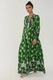 Rochie maxi, HiCCUP, verde, viscoza