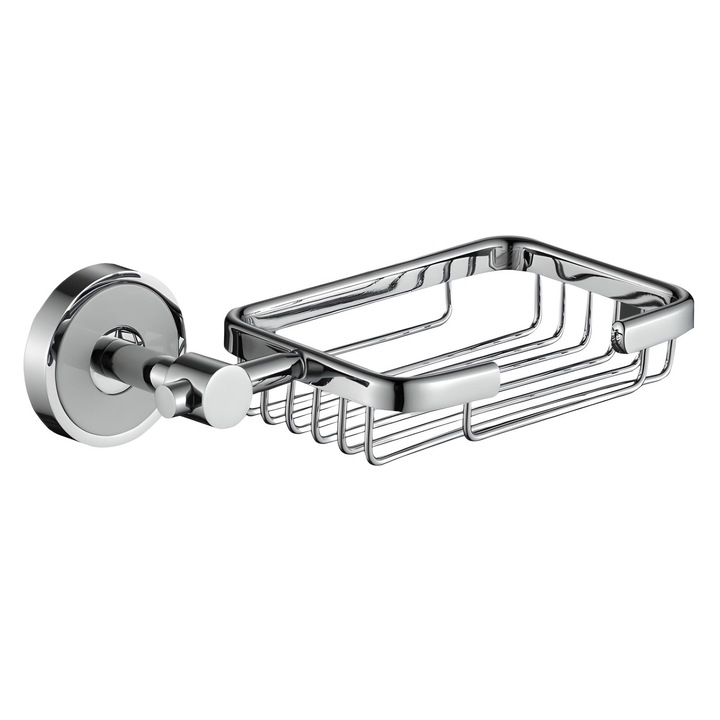 Szappantartó Inter Ceramic Ava ICA 3469W, Króm/Fehér