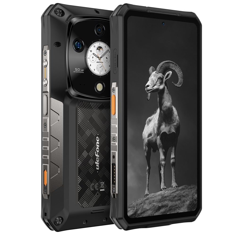 Telefon mobil Ulefone Armor 28 Pro AI, Dual SIM, 5G, Display 6.67' 120Hz AMOLED + Spate 1.04', Mediatek Dimensity 7300, 32GB RAM (16GB + 16GB RAM), 512GB, 10600mAh, 120W, NFC, Android 14
