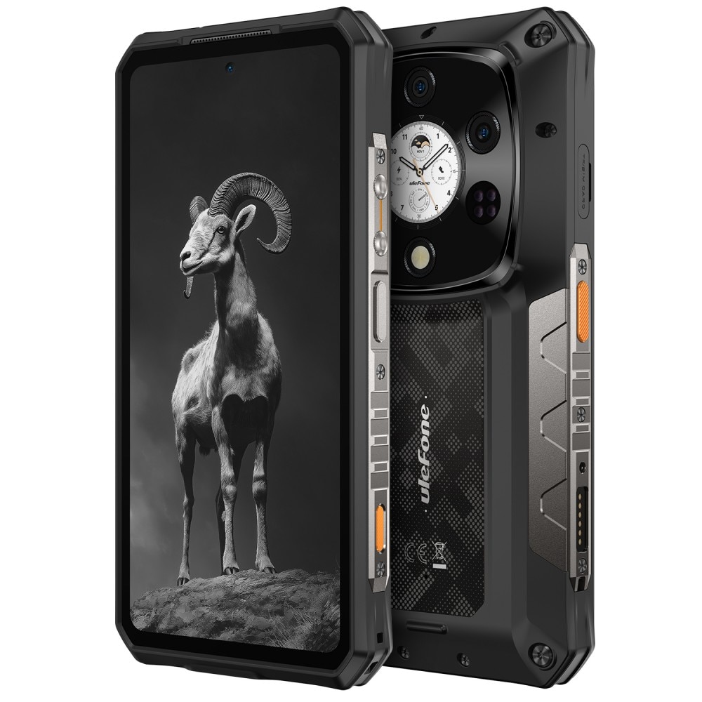 Telefon mobil Ulefone Armor 28 Pro AI, Dual SIM, 5G, Display 6.67' 120Hz AMOLED + Spate 1.04', Mediatek Dimensity 7300, 32GB RAM (16GB + 16GB RAM), 512GB, 10600mAh, 120W, NFC, Android 14