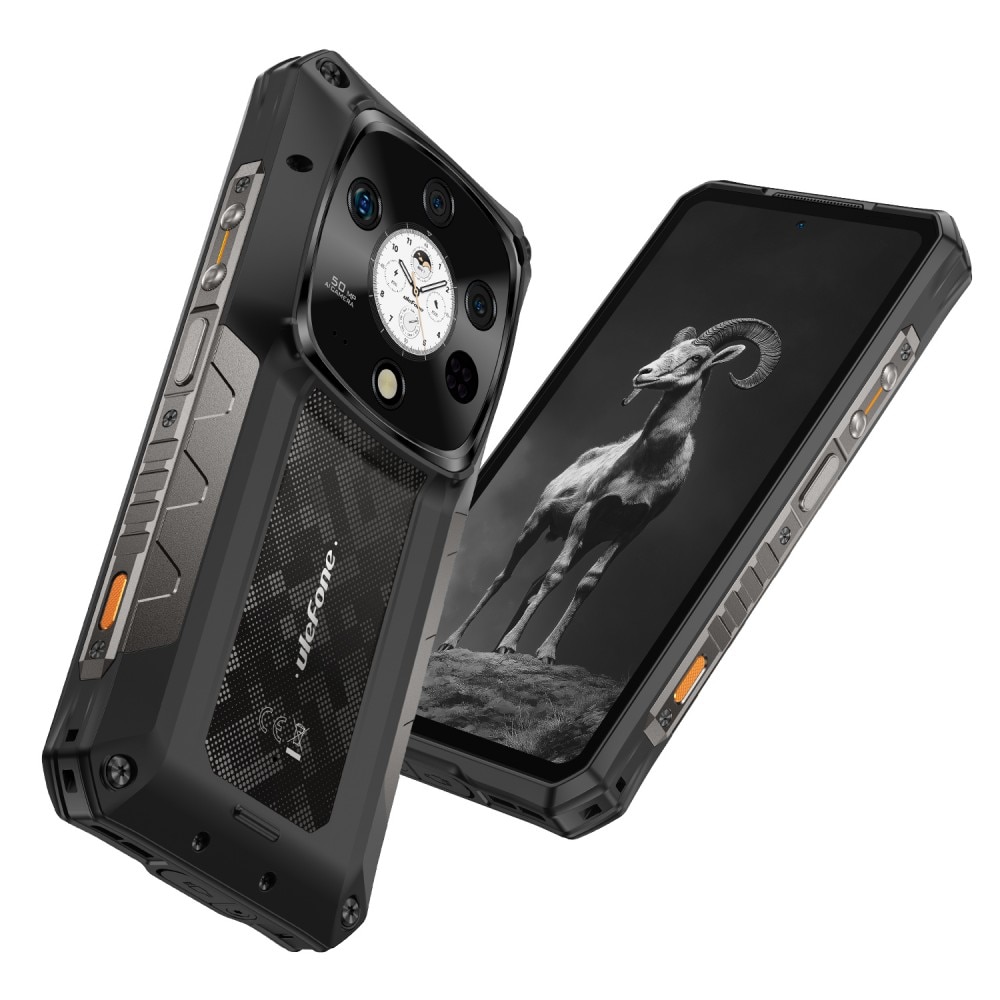 Telefon mobil Ulefone Armor 28 Pro AI, Dual SIM, 5G, Display 6.67' 120Hz AMOLED + Spate 1.04', Mediatek Dimensity 7300, 32GB RAM (16GB + 16GB RAM), 512GB, 10600mAh, 120W, NFC, Android 14