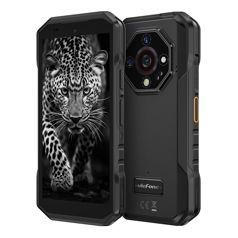 Telefon mobil Ulefone Armor X32, Dual SIM, 4G, Octa-Core Mediatek Helio G91, IPS 5.65-inch 90Hz HD+, 12GB RAM (6GB + 6GB RAM), 128GB, 5500mAh, NFC, IP68, Android 14, Black