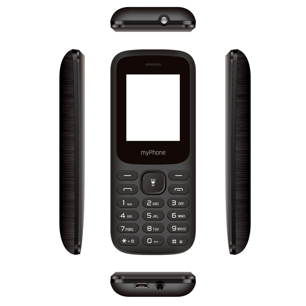 Telefon clasic ecran LCD 1.77” dual SIM tastatura cu butoane tehnologie 2G Radio FM, Bluetooth, lanterna, dimensiuni reduse My222 meniu RO cu avertizari RO-Alert