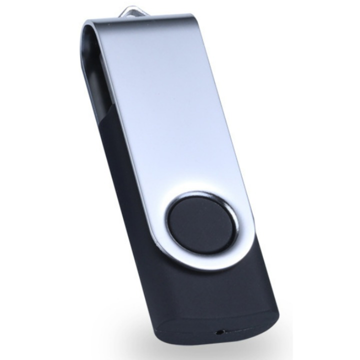 Memorie USB rotativa 32GB, viteza mare, argintiu/negru