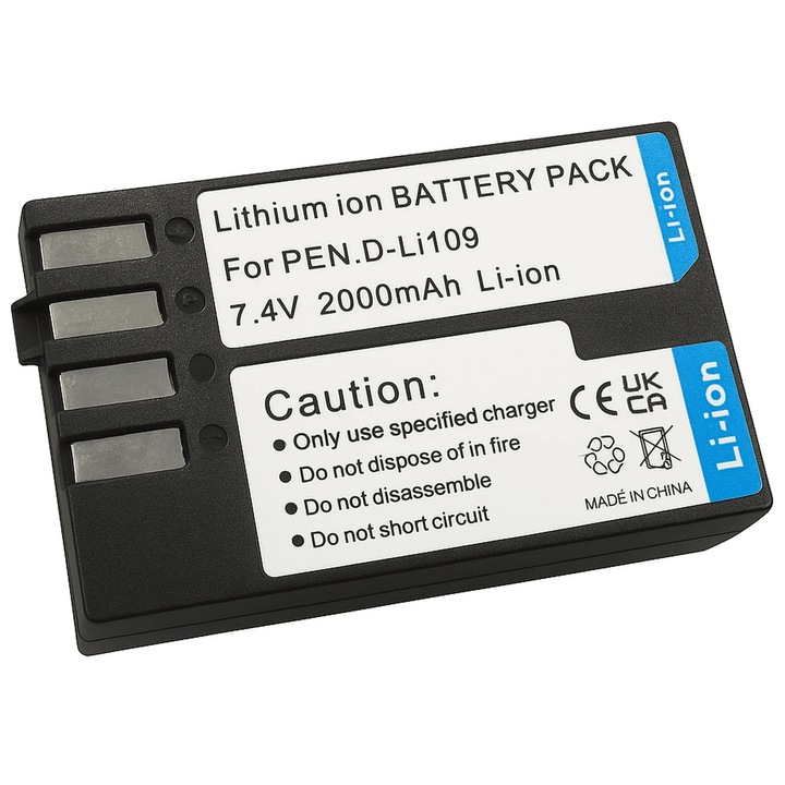 Acumulator/Baterie pentru Pentax D-Li109 2000 mAh complet decodificat