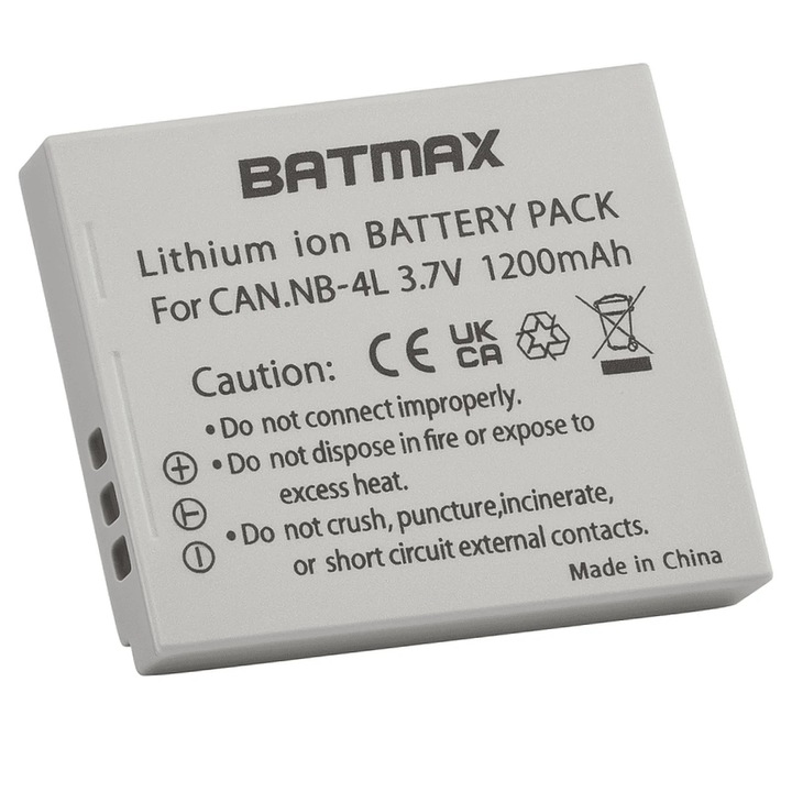 Acumulator/Baterie pentru Canon NB-4L 1200 mAh complet decodificat