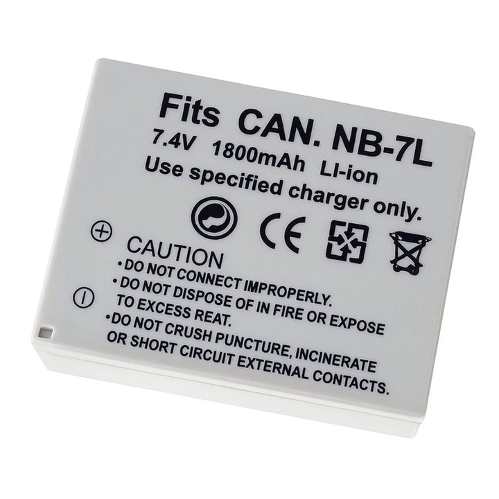 Acumulator/Baterie pentru Canon NB-7L 1800 mAh complet decodificat