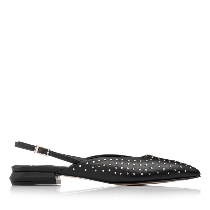 Balerini dama, Musette, CLEO A98, Piele naturala, Negru