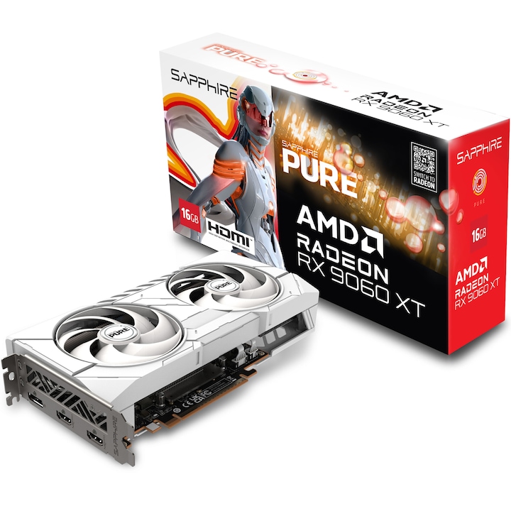 SAPPHIRE PURE AMD Radeon RX 9060 XT 16GB videókártya