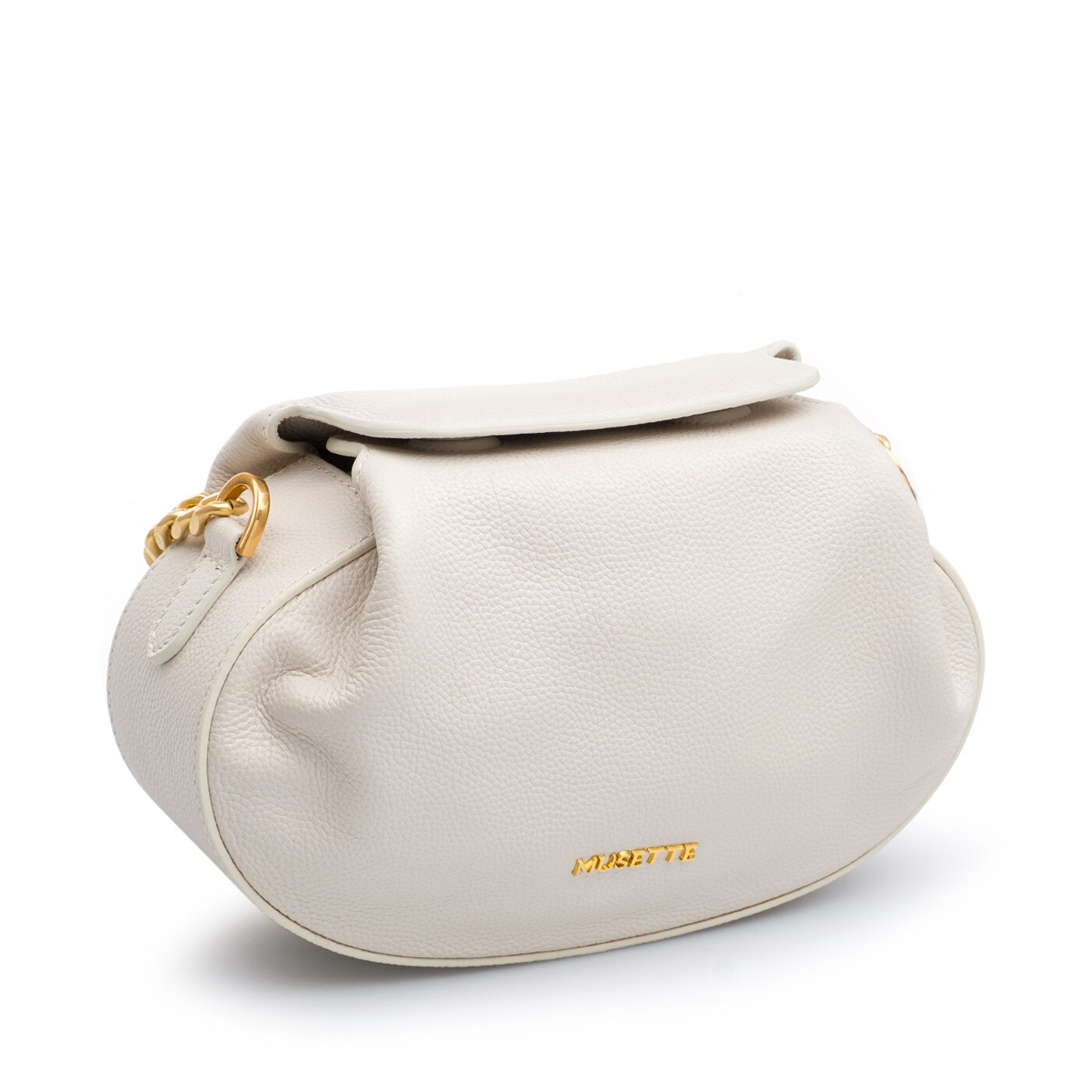 Geanta de umar, Musette, ZAIRA, Piele naturala, Ivoire, 24 x 7 x