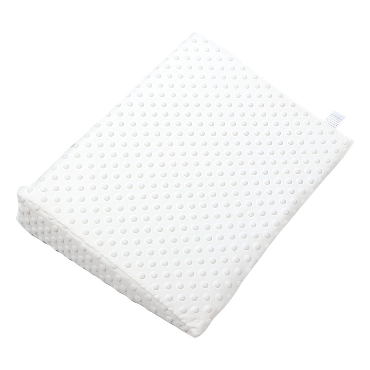 Reflux elleni párna levehető pamuthuzattal, hipoallergén, párna, paplan és babapozicionáló, reflux elleni, memóriahabos párna, 0+ hónap 48x35x9cm