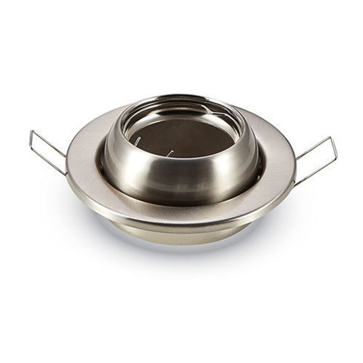 Тяло за спот V-TAC, SKU-3594, GU10, Регулируем ъгъл, Никел