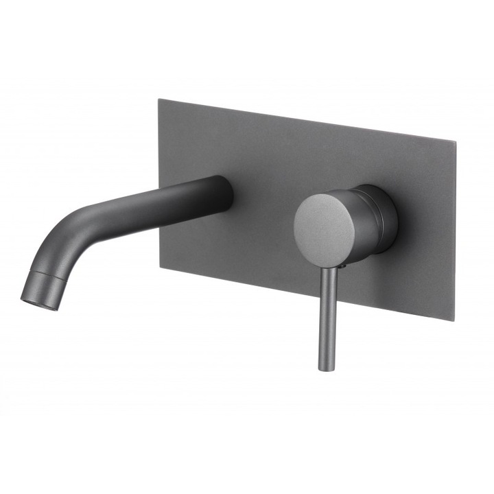 Смесител Inter Ceramic Риана ICF 5545311GG, За вграждане, За умивалник, Сив Мат