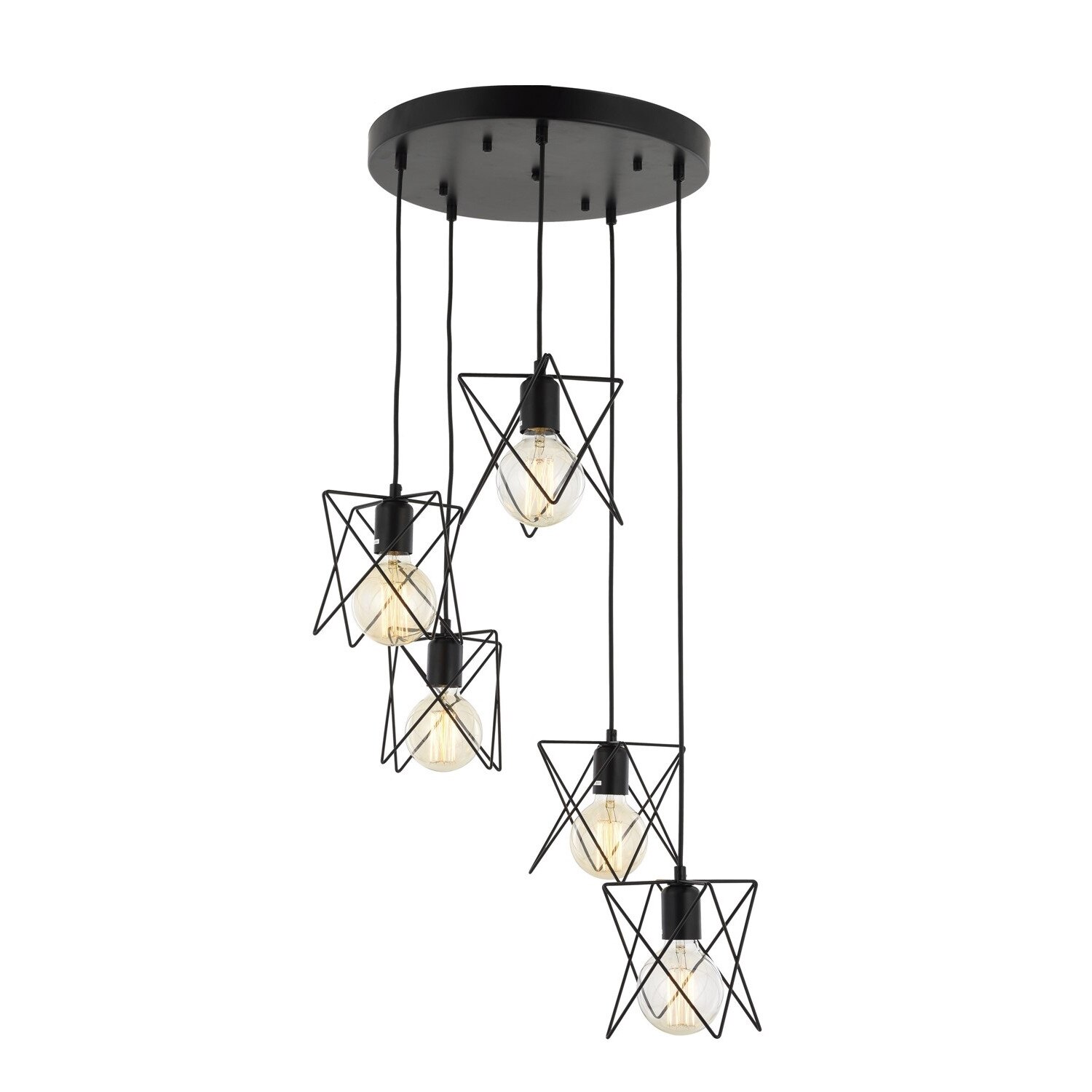 Lustra Avonni 5 brate , finisaj Negru 5xE27 max60W