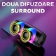 DaDen KSC-615 hordozható hangszóró, Bluetooth 5.0, LED fények, 4 órás akkumulátor-üzemidő, FM rádió funkció, TWS csatlakozás, MicroSD kártya, 10W, AUX port, kék