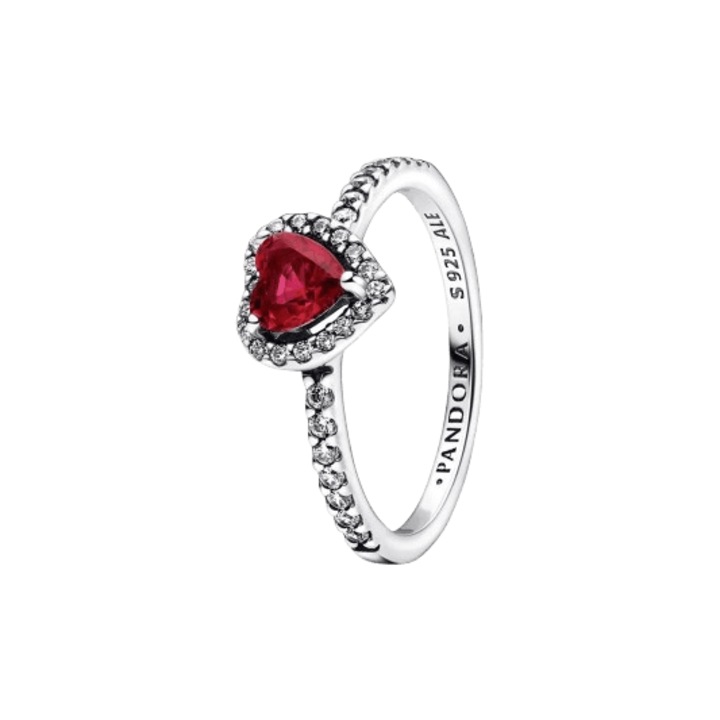 Inel Red Heart Silver Argint - 8