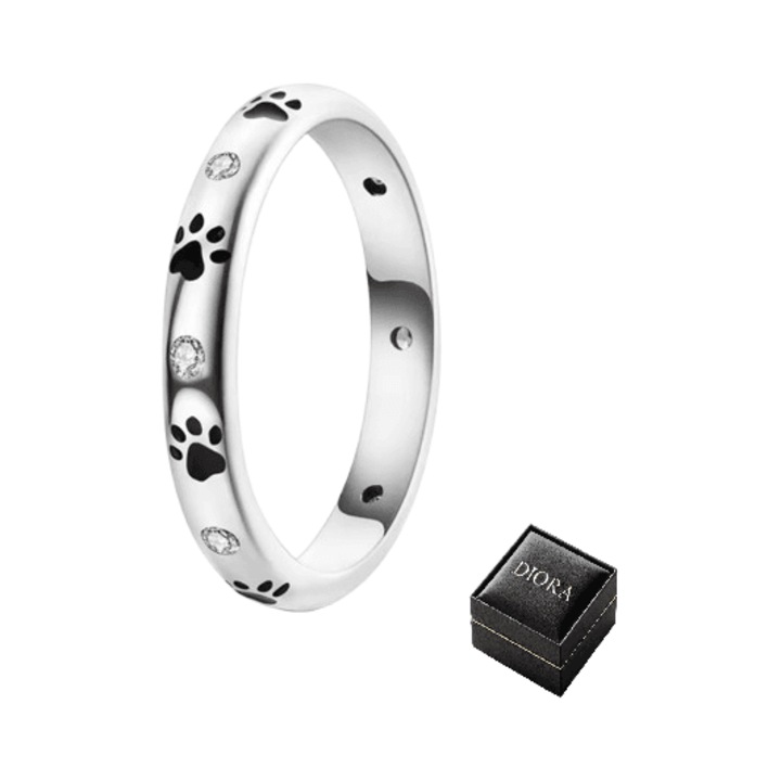 Inel Diora, model Pisicuta & Labute cu Pietre Stralucitoare, din Argint - 7