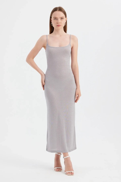 Rochie maxi semi-transparenta