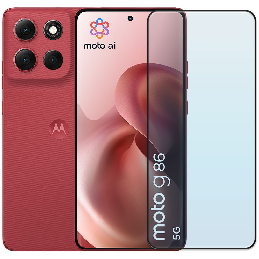 Folie din sticla securizata pentru Motorola Moto G86, HAMSTERBOX Glass Shield, Protectie completa ecran, Full face, Aplicare rapida, Case Friendly, Transparenta
